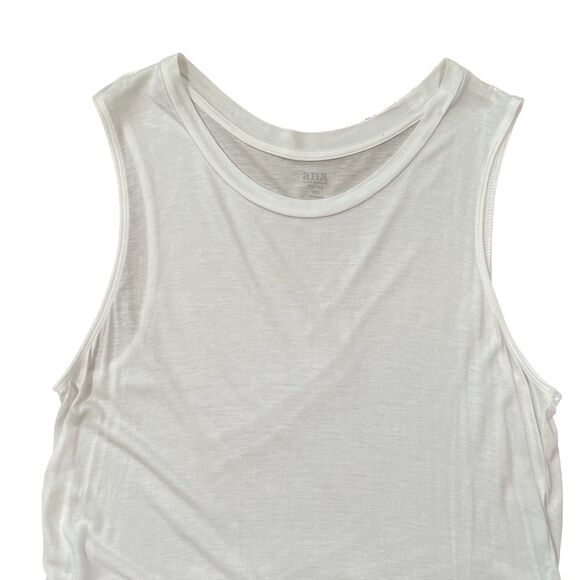 a.n.a. A New Approach | Petite White Sleeveless Ruffle Peplum Top | PXL - Picture 3 of 5